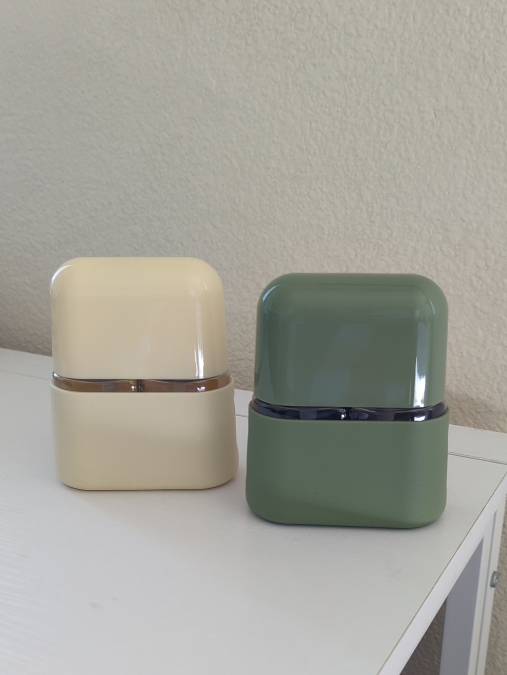 Martha Stewart Cream and Sage Decorative Bath Containers